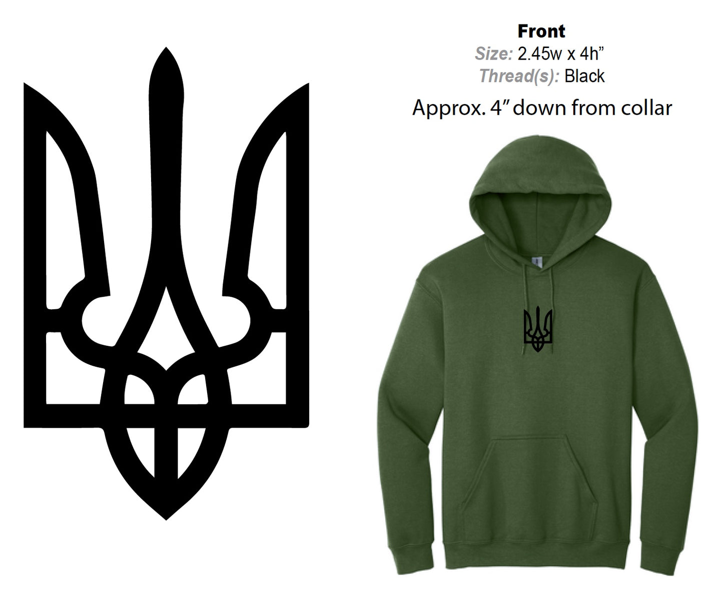 100 TRYZYB / Trident Hoodie